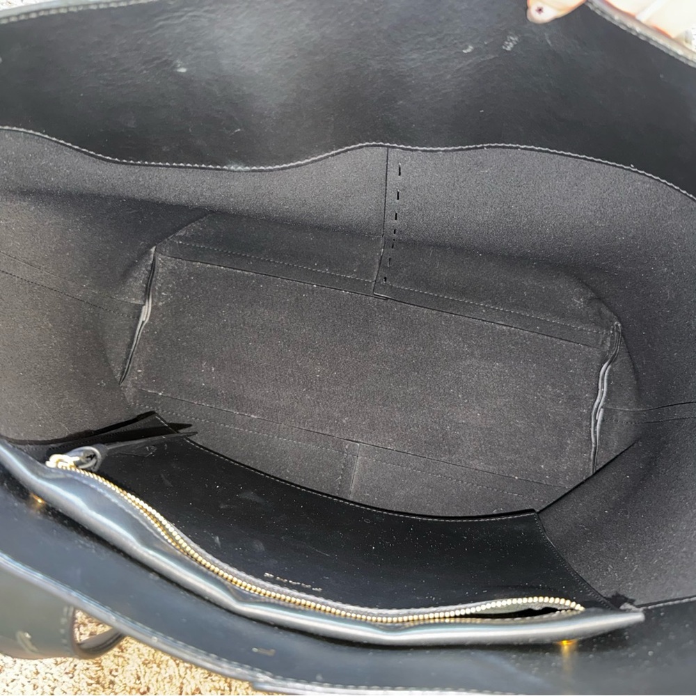 Frame Les Second Large Leather Tote Bag - Noir / Black - Picture 3 of 9